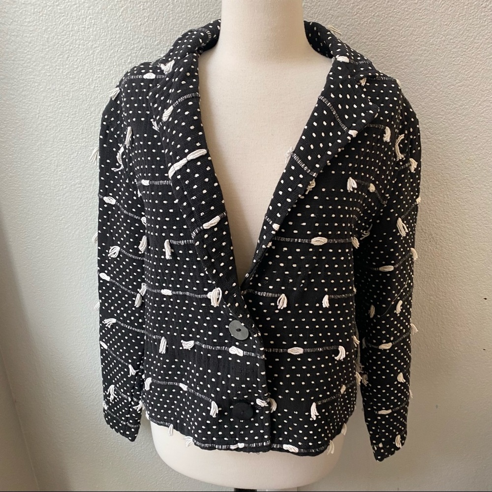 new identity heavy cotton textured gray jacket L